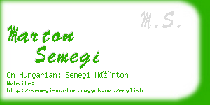marton semegi business card